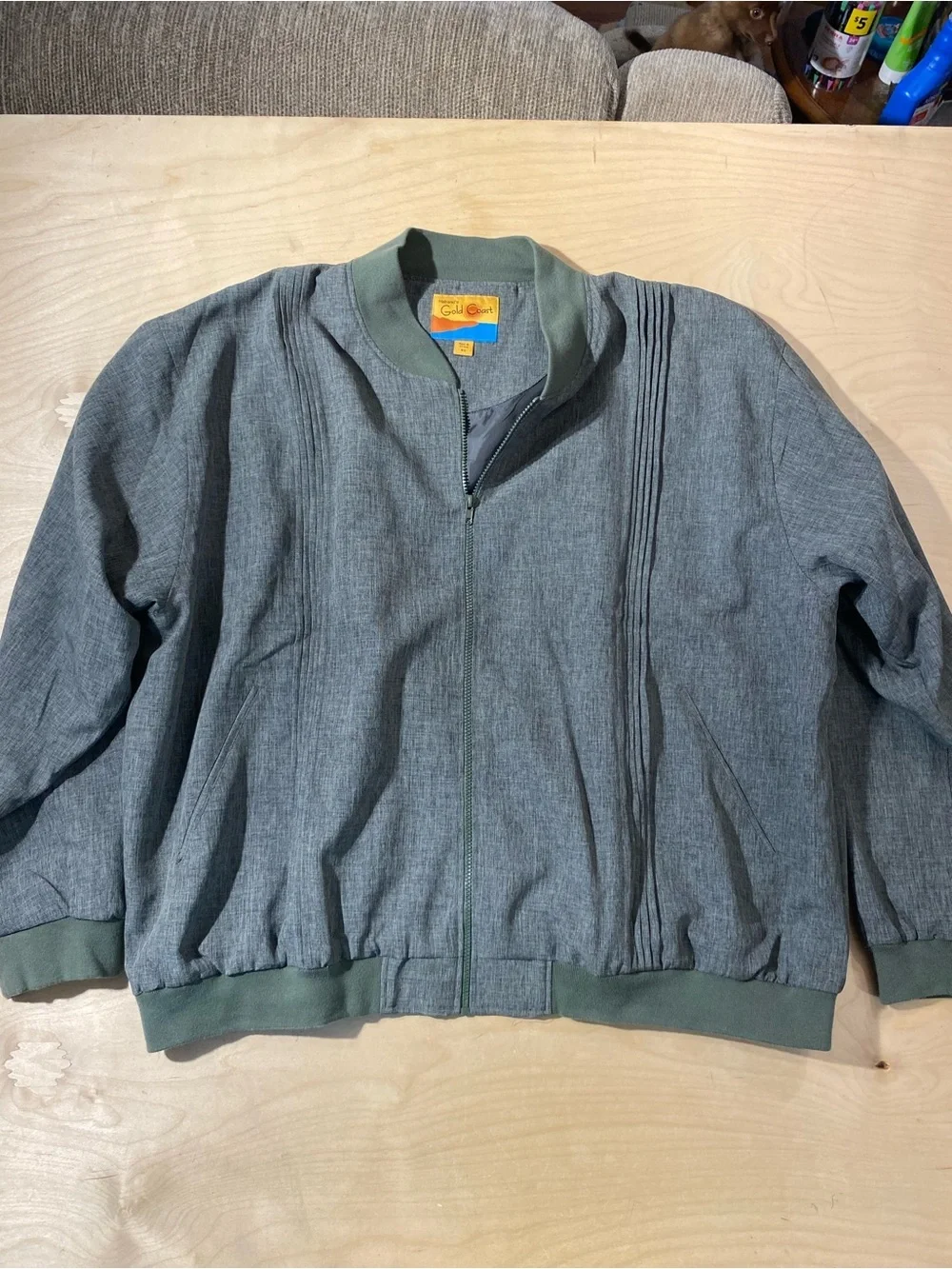 Haband Gold Coast Gray Zip Up Jacket 4X (RS)